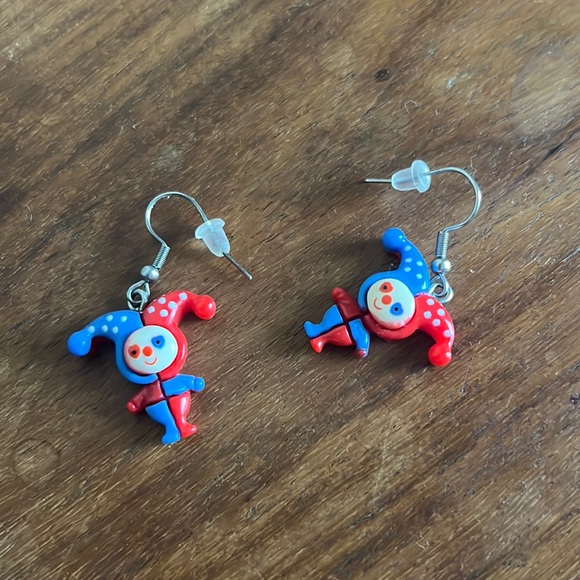 Handmade Jester clown earrings - Picture 2 of 4